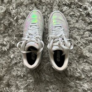 Custom iridescent Nike Air Max. White. Size 8.5. NIKE ID